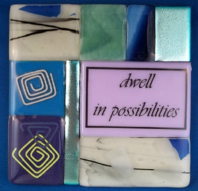 Inspirational friendship gift in fused stained glass and made in the USA