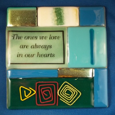 Inspirational friendship gift in fused stained glass and made in the USA