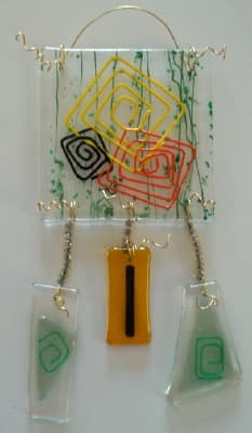 fused stained glass suncatcher